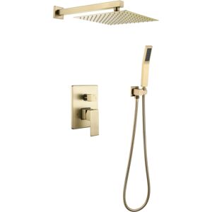 Simplie Fun Complete Shower System with Rough-in Valve - Gold