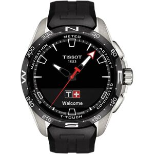 Tissot Men's Swiss T-Touch Connect Solar Black Rubber Strap Smart Watch 48mm - Black