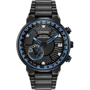 Citizen Eco-Drive Men's Satellite Wave Gps Black-Tone Stainless Steel Bracelet Watch 44mm - Black