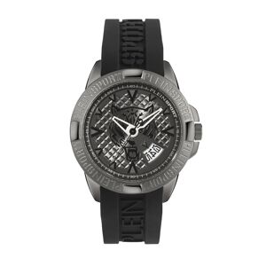 Plein Sport Men's Touchdown Black Silicone Strap Watch 44mm - Black