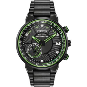 Citizen Eco-Drive Men's Satellite Wave Gps Black-Tone Stainless Steel Bracelet Watch 44mm - Black