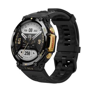 Amazfit T-Rex 2 Outdoor Smartwatch - Astro Black and Gold Rubber strap - Black