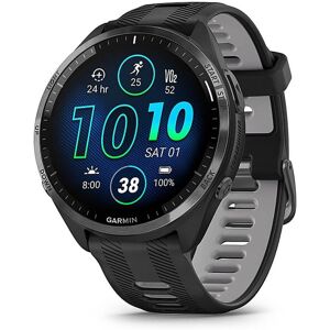 Garming Titanium Bezel Running Watch With Silicone Carbon Gray Strap Unisex Smart watch - Grey