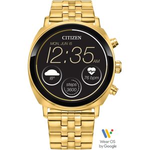 Citizen Unisex Cz Smart Wear Os Gold-Tone Stainless Steel Bracelet Smart Watch 41mm - Gold-tone