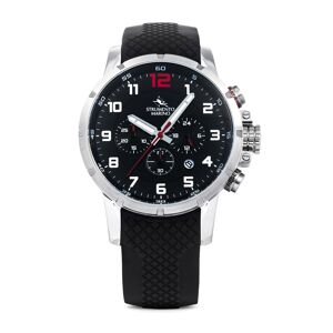 Strumento Marino Men's Summertime Black Silicone Performance Timepiece Watch 46mm - Black