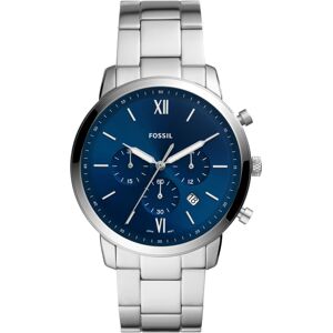 Fossil Men's Neutra Silver-Tone Bracelet Watch 44mm - Blue