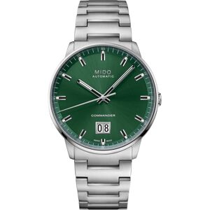 Mido Unisex Swiss Automatic Commander Stainless Steel Bracelet Watch 44mm - Green