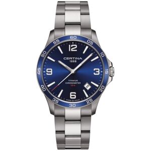 Certina Men's Swiss Ds-8 Titanium Bracelet Watch 42mm - Blue