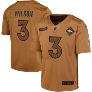 Nike Big Boys Nike Russell Wilson Brown Distressed Denver Broncos 2023 Salute To Service Limited Jersey - Brown