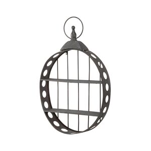 Design Toscano Wall Pocket Watch Sculptural Metal Curio Shelves - Black