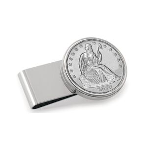American Coin Treasures Men's American Coin Treasures Silver Seated Liberty Half Dollar Stainless Steel Coin Money Clip - Silver