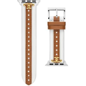 Tory Burch The Kira White & Luggage Leather Strap For Apple Watch 38mm/40mm/41mm - Multi-color