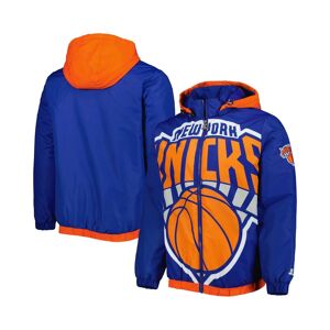 Men's Starter Blue New York Knicks The Triple Double Full-Zip Hoodie Jacket - Blue