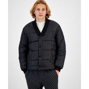 Native Youth Men's Quilted Kimono Puffer Jacket - Black