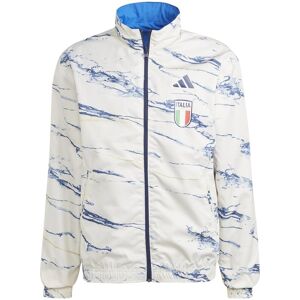 Men's adidas White Italy National Team Logo Anthem Reversible Full-Zip Jacket - White