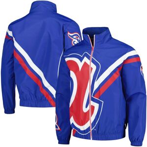 Men's Mitchell & Ness Royal Atlanta Braves Exploded Logo Warm Up Full-Zip Jacket - Royal