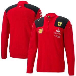 Puma Men's Puma Red Scuderia Ferrari Team Knit Half-Zip Jacket - Red