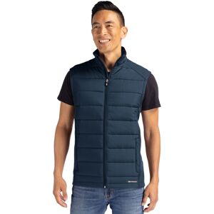 Cutter & Buck Evoke Hybrid Eco Softshell Recycled Mens Big & Tall Full Zip Vest - Navy blue