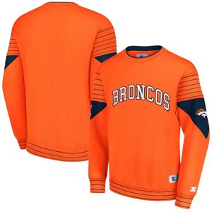 Men's Starter Orange Denver Broncos Face-Off Pullover Sweatshirt - Orange