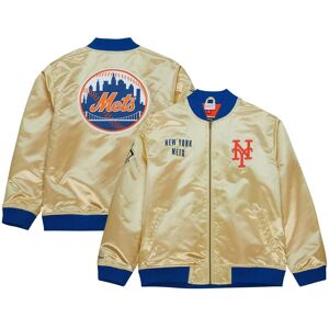 Men's Mitchell & Ness Gold New York Mets Og 2.0 Lightweight Satin Full-Zip Jacket - Gold