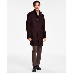 Calvin Klein Men's Mayden Slim-Fit Overcoat - Maroon