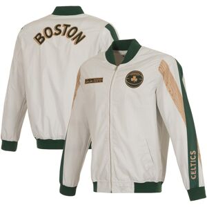 Jh Design Men's Jh Design Cream Boston Celtics 2023/24 City Edition Nylon Full-Zip Bomber Jacket - Cream