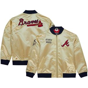 Men's Mitchell & Ness Gold Atlanta Braves Og 2.0 Lightweight Satin Full-Zip Jacket - Gold