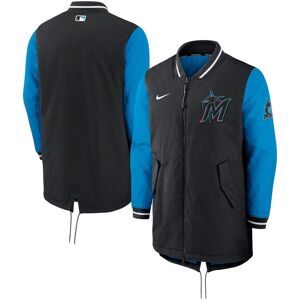 Nike Men's Nike Black Miami Marlins Dugout Performance Full-Zip Jacket - Black