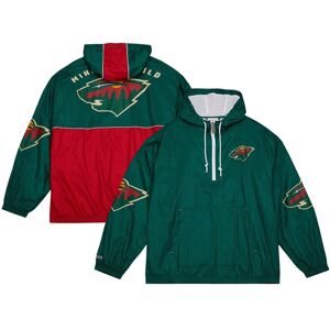 Mitchell & Ness Men's Mitchell & Ness Green Minnesota Wild Team Og 2.0 Anorak Half-Zip Windbreaker Jacket - Green