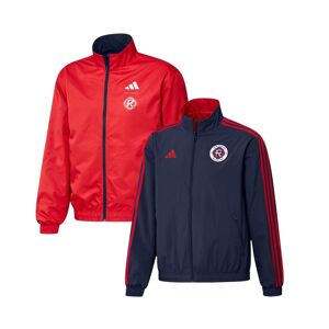 Men's adidas Navy and Red New England Revolution 2023 On-Field Anthem Full-Zip Reversible Team Jacket - Navy, Red