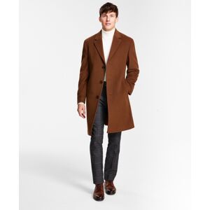 Michael Kors Men's Classic Fit Luxury Wool Cashmere Blend Overcoats - Vicuna