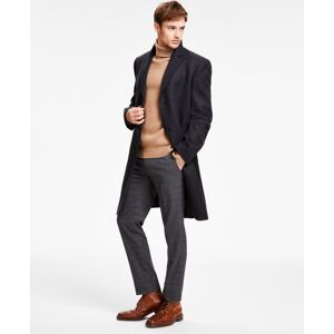 Michael Kors Men's Classic Fit Luxury Wool Cashmere Blend Overcoats - Charcoal