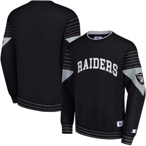 Starter Men's Starter Black Las Vegas Raiders Face-Off Pullover Sweatshirt - Black