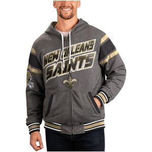 G-iii Sports By Carl Banks Men's G-iii Sports by Carl Banks Gray, Black New Orleans Saints Extreme Full Back Reversible Hoodie Full-Zip Jacket - Gray, Black