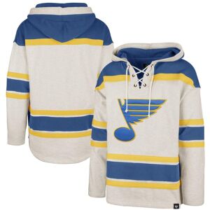 '47 Brand Men's '47 Brand Oatmeal St. Louis Blues Rockaway Lace-Up Pullover Hoodie - Oatmeal