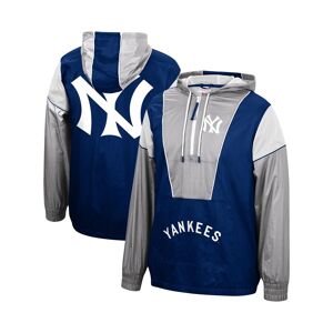 Mitchell & Ness Men's Navy New York Yankees Highlight Reel Windbreaker Half-Zip Hoodie Jacket - Navy