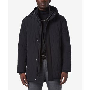 Marc New York Men's Foley Zig-Zag Quilt Hooded Parka - Black