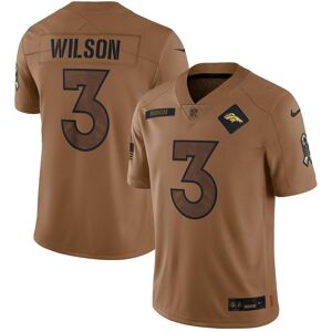 Men's Nike Russell Wilson Brown Distressed Denver Broncos 2023 Salute To Service Limited Jersey - Brown