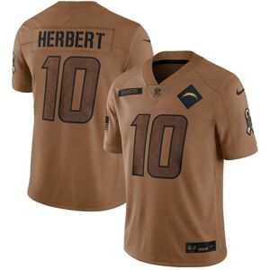 Nike Men's Nike Justin Herbert Brown Distressed Los Angeles Chargers 2023 Salute To Service Limited Jersey - Brown