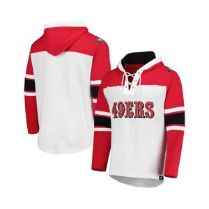 '47 Brand Men's '47 Brand San Francisco 49ers White Gridiron Lace-Up Pullover Hoodie - White