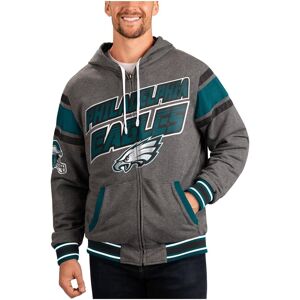 G-iii Sports By Carl Banks Men's G-iii Sports by Carl Banks Gray, Midnight Green Philadelphia Eagles Extreme Full Back Reversible Hoodie Full-Zip Jacket - Gray, Midnight Green