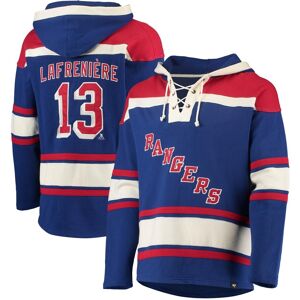 '47 Brand Men's Alexis Lafreniere Blue New York Rangers Player Name and Number Lacer Pullover Hoodie - Blue