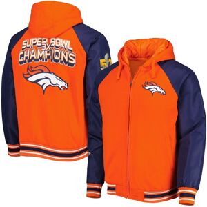 G-iii Sports By Carl Banks Men's G-iii Sports by Carl Banks Orange Denver Broncos 3x Champions Defender Raglan Full-Zip Hoodie Varsity Jacket - Orange