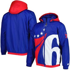 Men's Starter Royal Philadelphia 76ers The Triple Double Full-Zip Hoodie Jacket - Royal