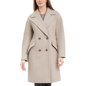 Lucky Brand Women's Double-Breasted Drop-Shoulder Coat - Oatmeal