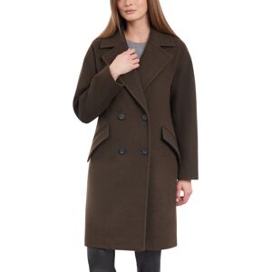 Lucky Brand Women's Double-Breasted Drop-Shoulder Coat - Espresso