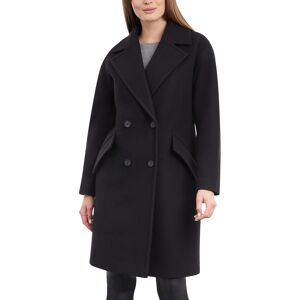 Lucky Brand Women's Double-Breasted Drop-Shoulder Coat - Black