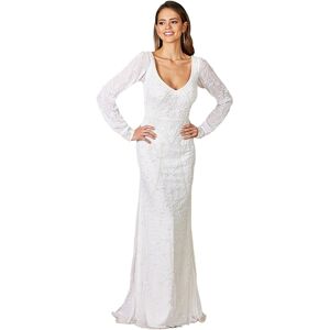 Lara Women's Gigi Romantic Long Sleeve Wedding Dress - Ivory