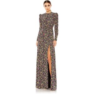 Mac Duggal Women's Ieena Floral Long Sleeve Gown - Black multi