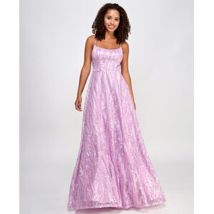 City Studios Juniors' Sequin Embroidered Sleeveless Gown - Lilac